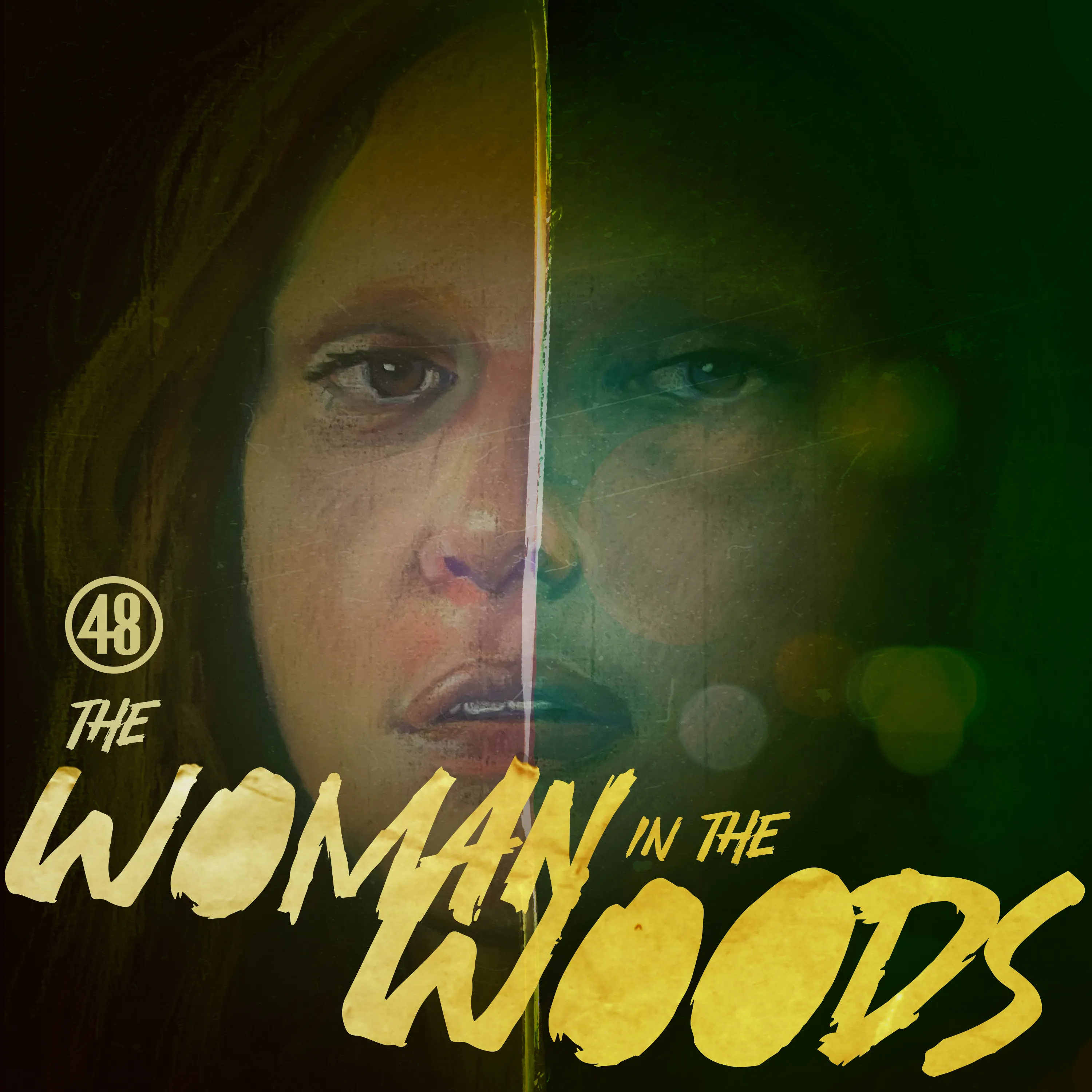 Promotional art for '48 Hours: Woman in the Woods' podcast series