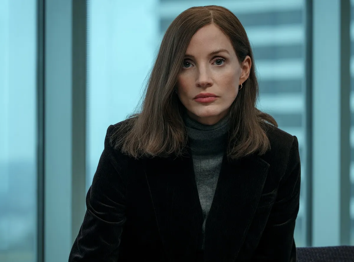 Jessica Chastain in a promotional photo for The Savant