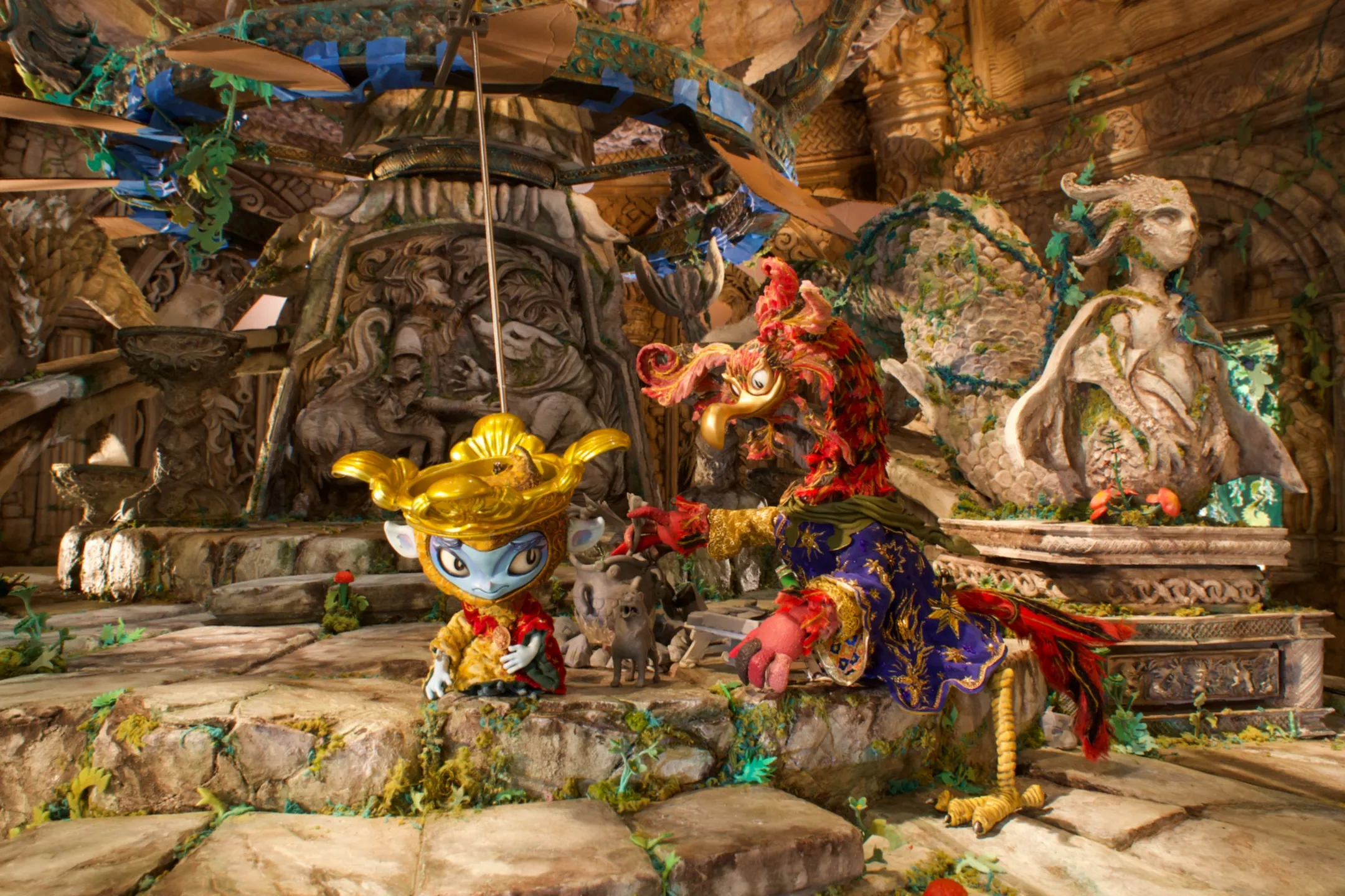Directors Roy and Arturo Ambriz with Phoenix character