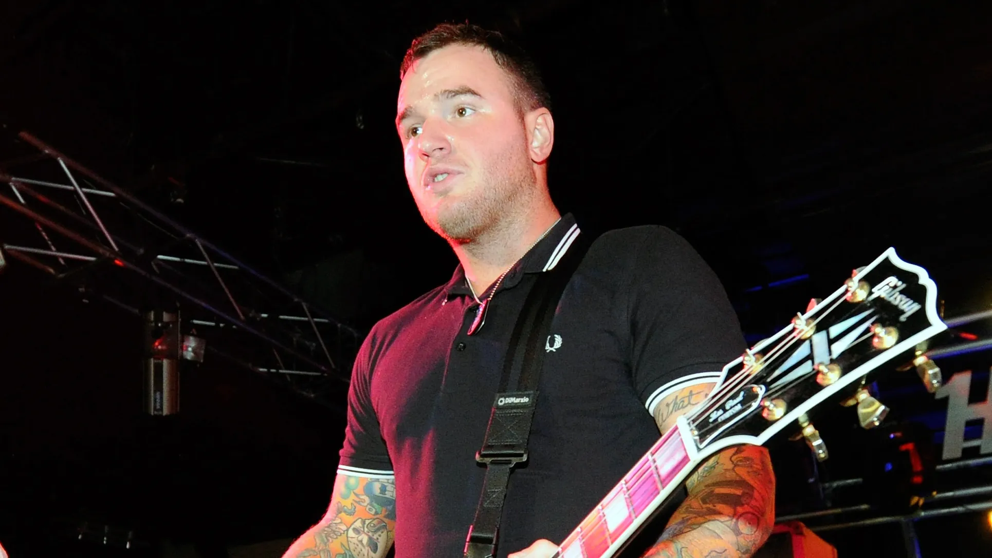 Chad Gilbert performing with New Found Glory