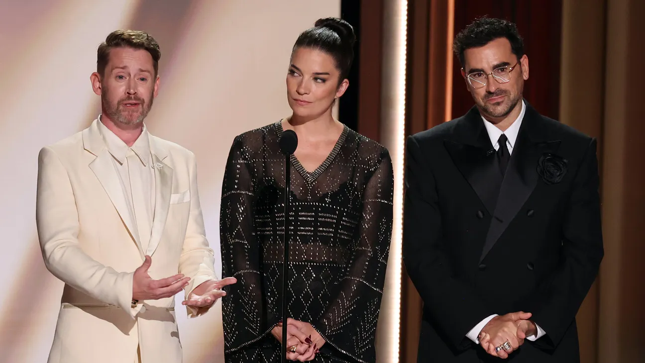 Macaulay Culkin, Annie Murphy, and Dan Levy Honor Catherine O'Hara at the 2026 Emmys news cover image