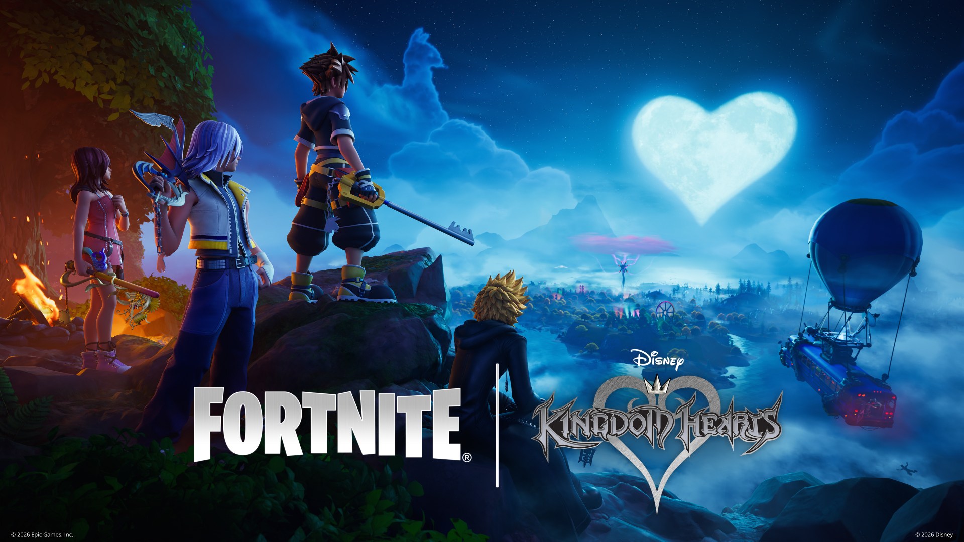 Fortnite character skins for Kingdom Hearts event