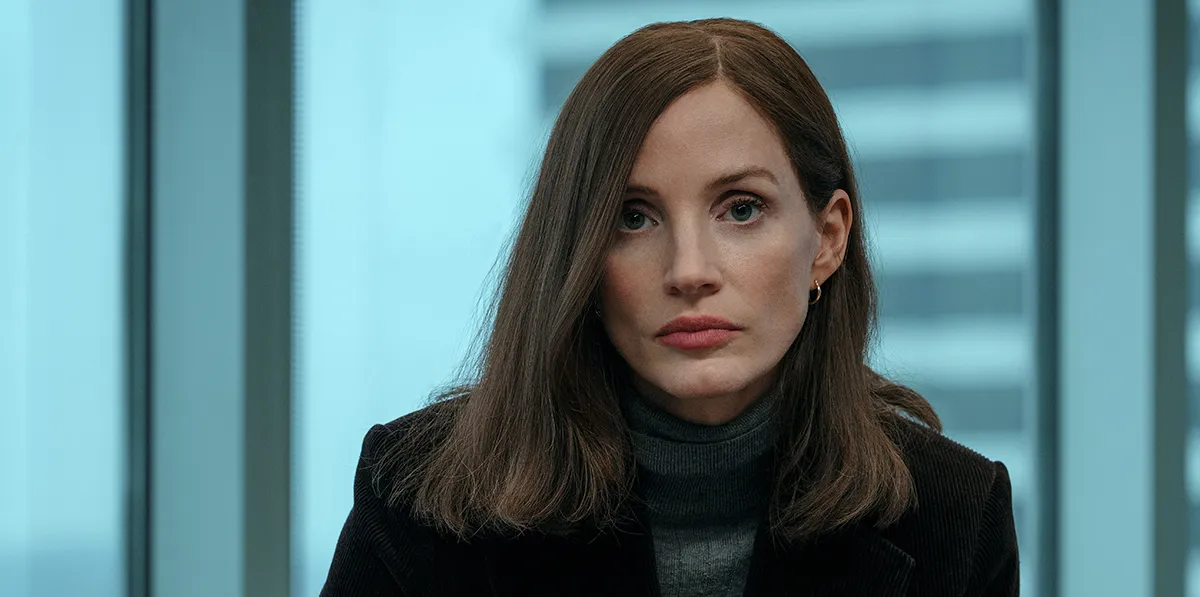 Jessica Chastain in a dramatic pose for The Savant