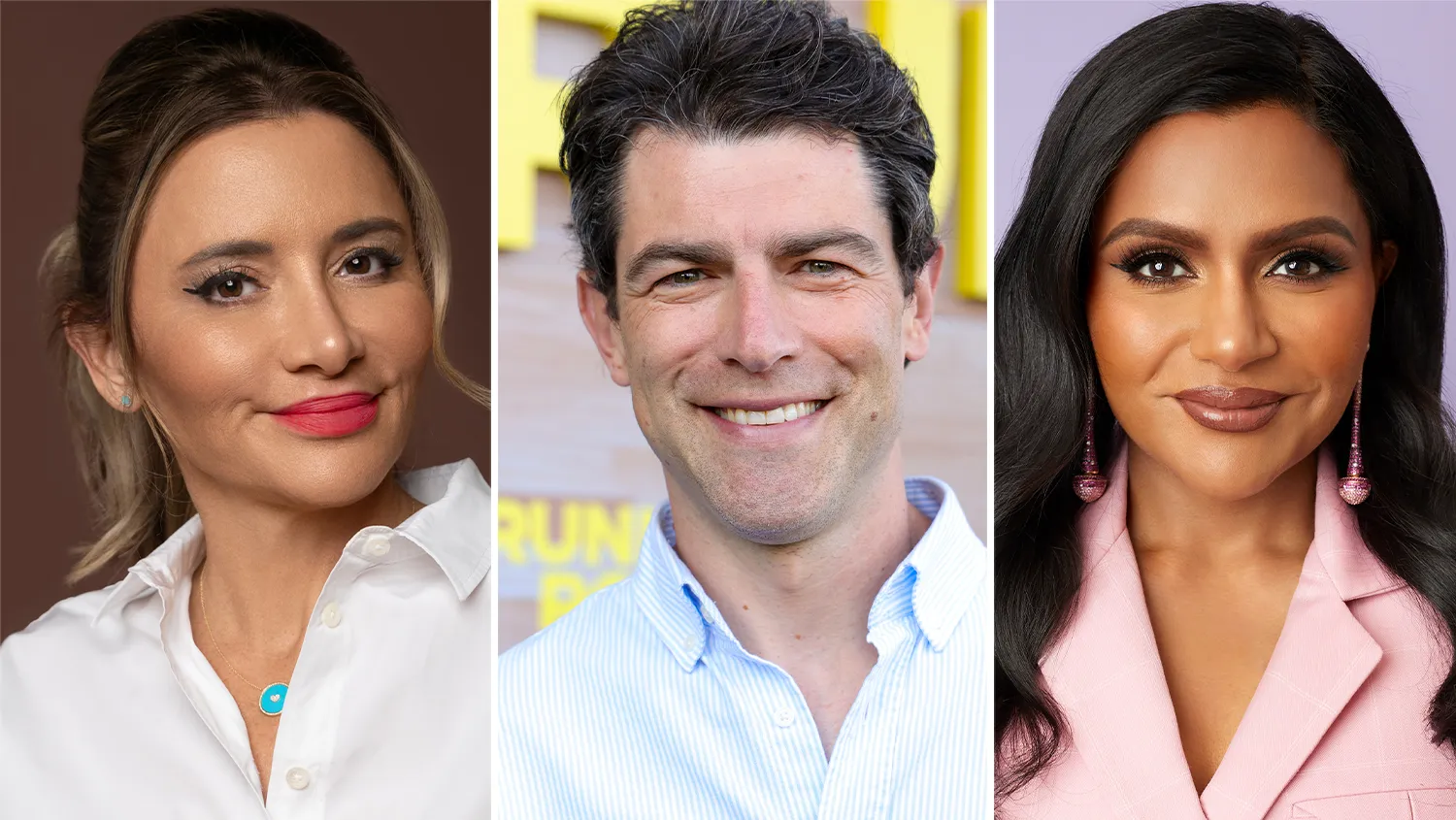 Mindy Kaling, Max Greenfield, and Tess Sanchez