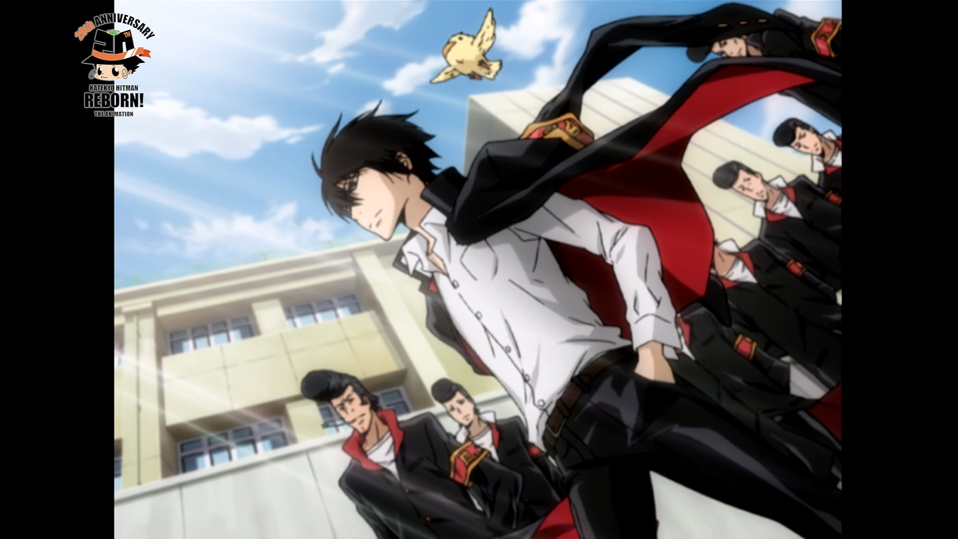 Katekyo Hitman Reborn anime promotional art showing key characters
