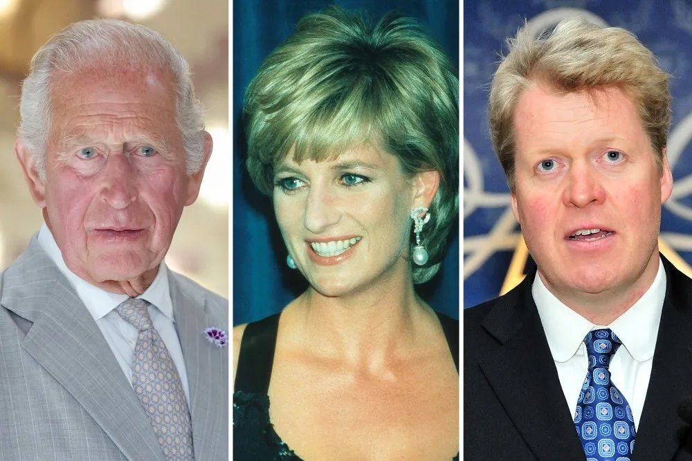 King Charles III with Princess Diana in the past