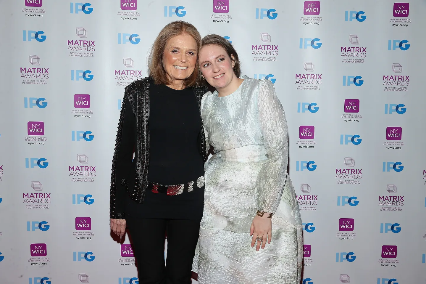 Lena Dunham with Gloria Steinem