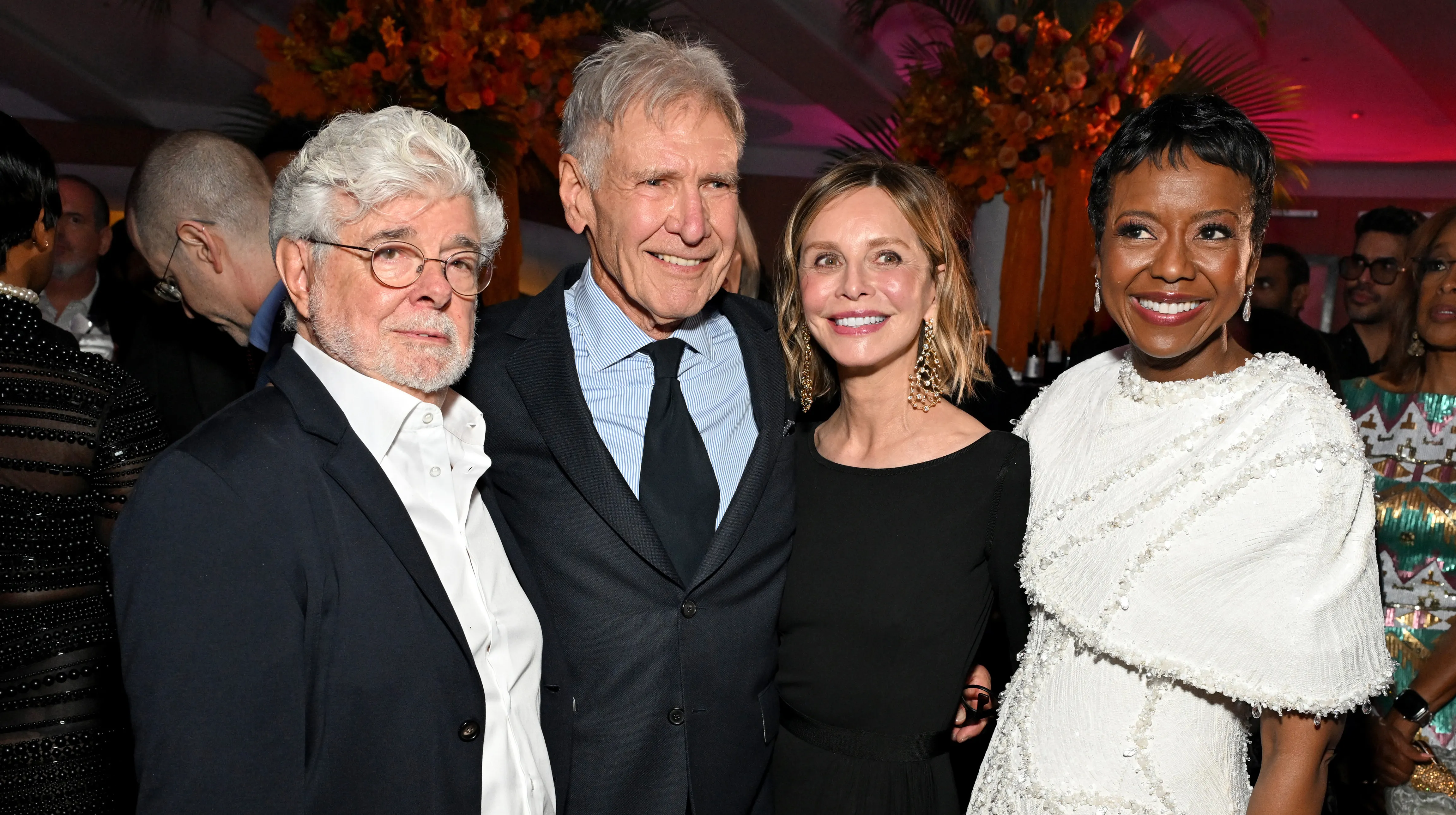 George Lucas and Mellody Hobson at the Lucas Museum opening