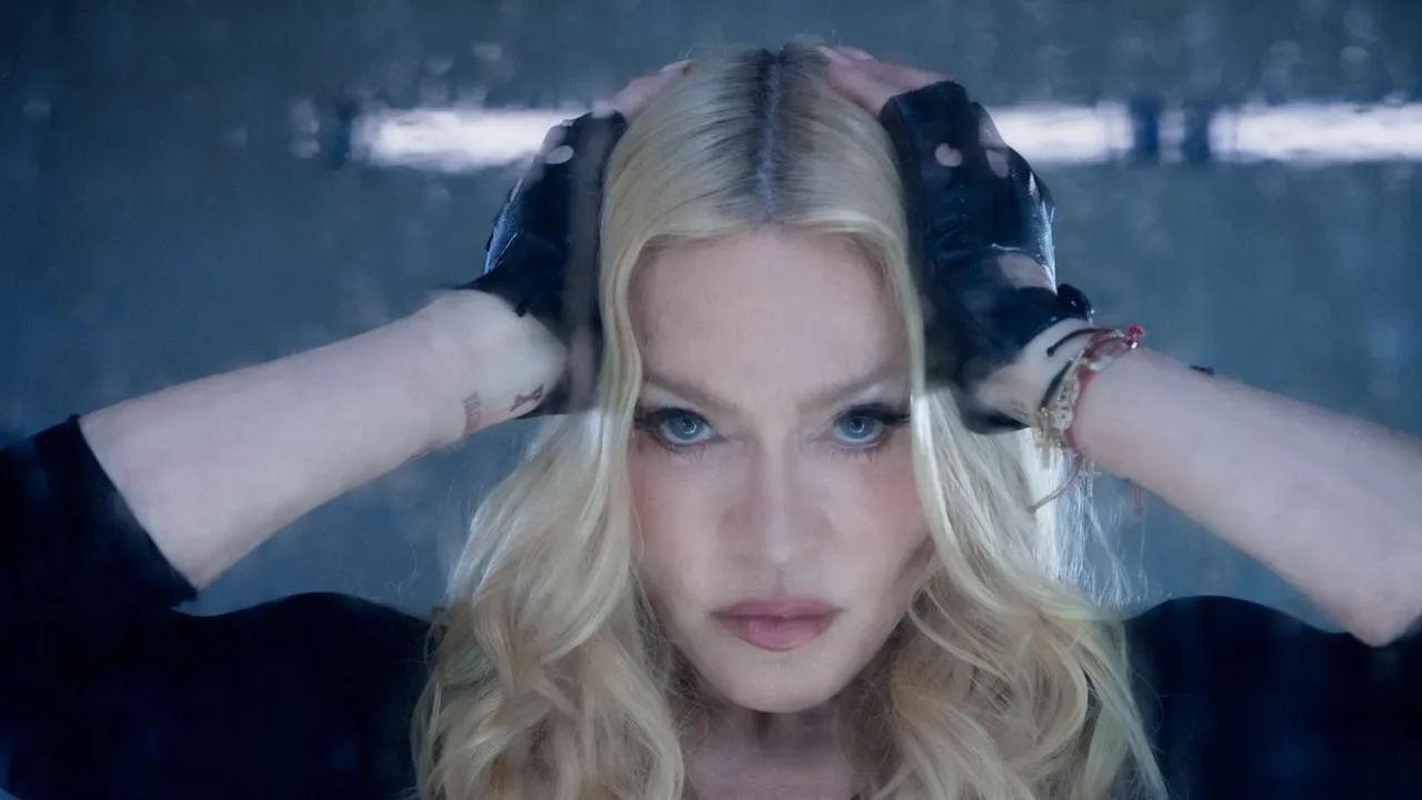 Madonna performing live at the VMAs
