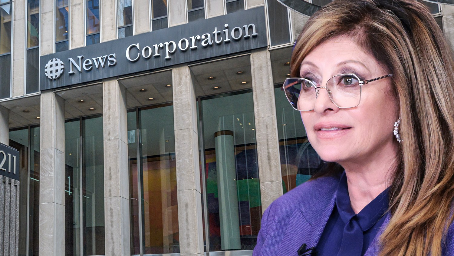 Maria Bartiromo on set during her broadcast at Fox News