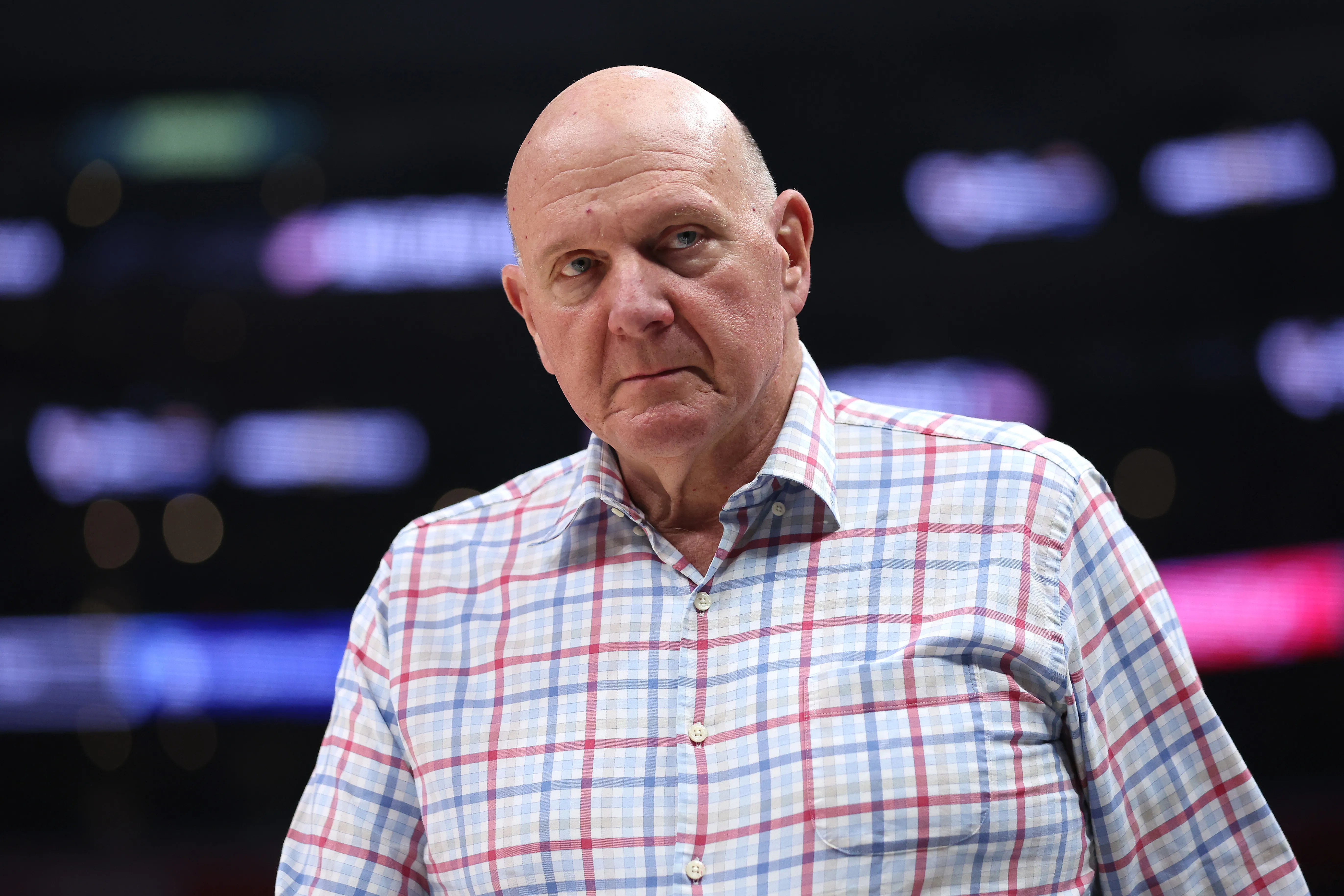 Los Angeles Clippers logo and Steve Ballmer