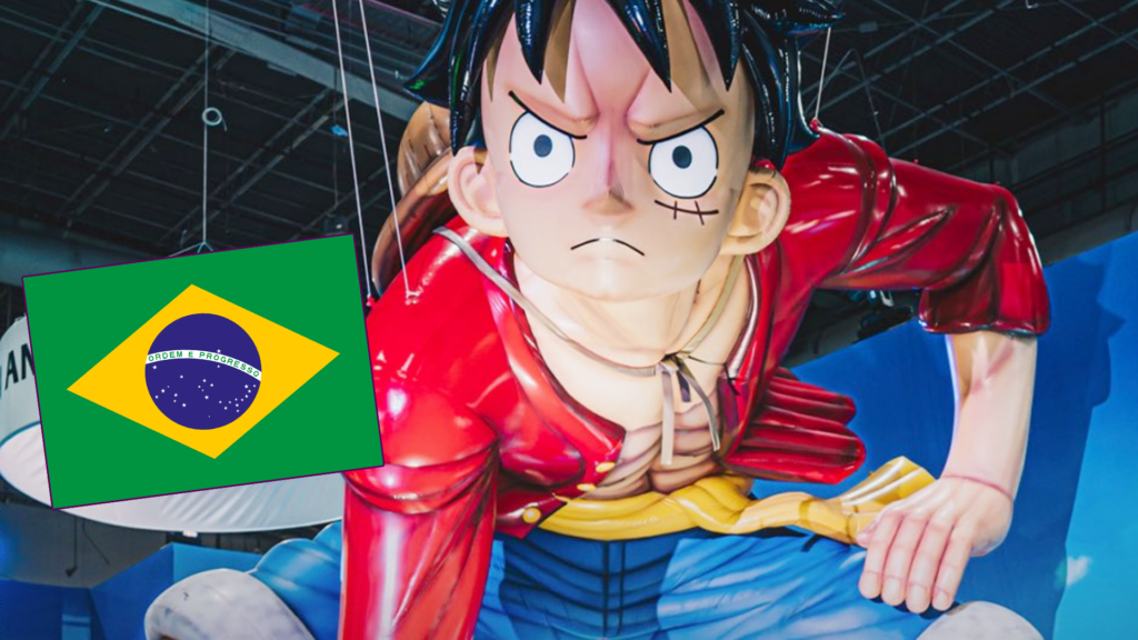 Giant Luffy Gear displays for One Piece