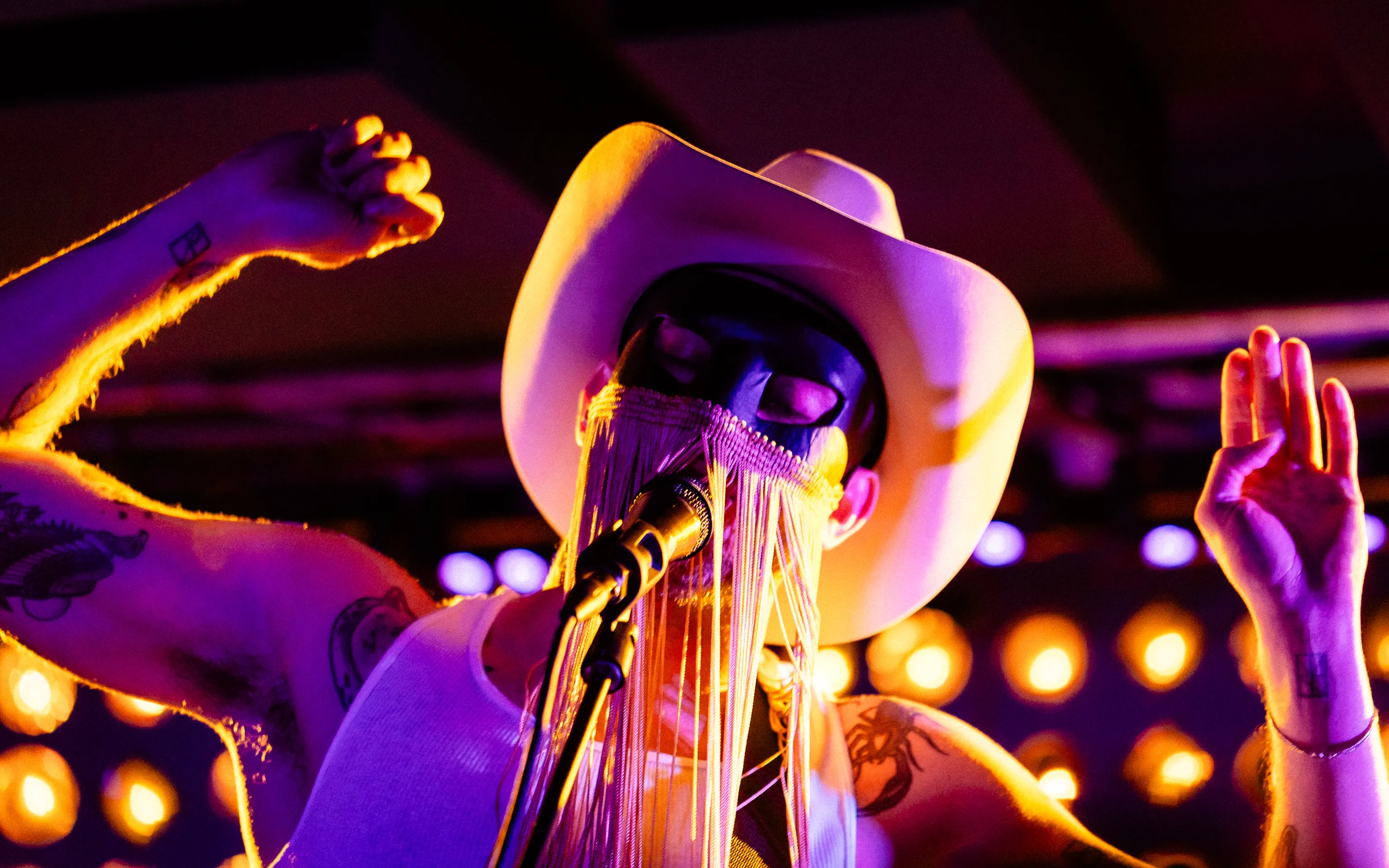 Orville Peck performing at the Hollywood Bowl