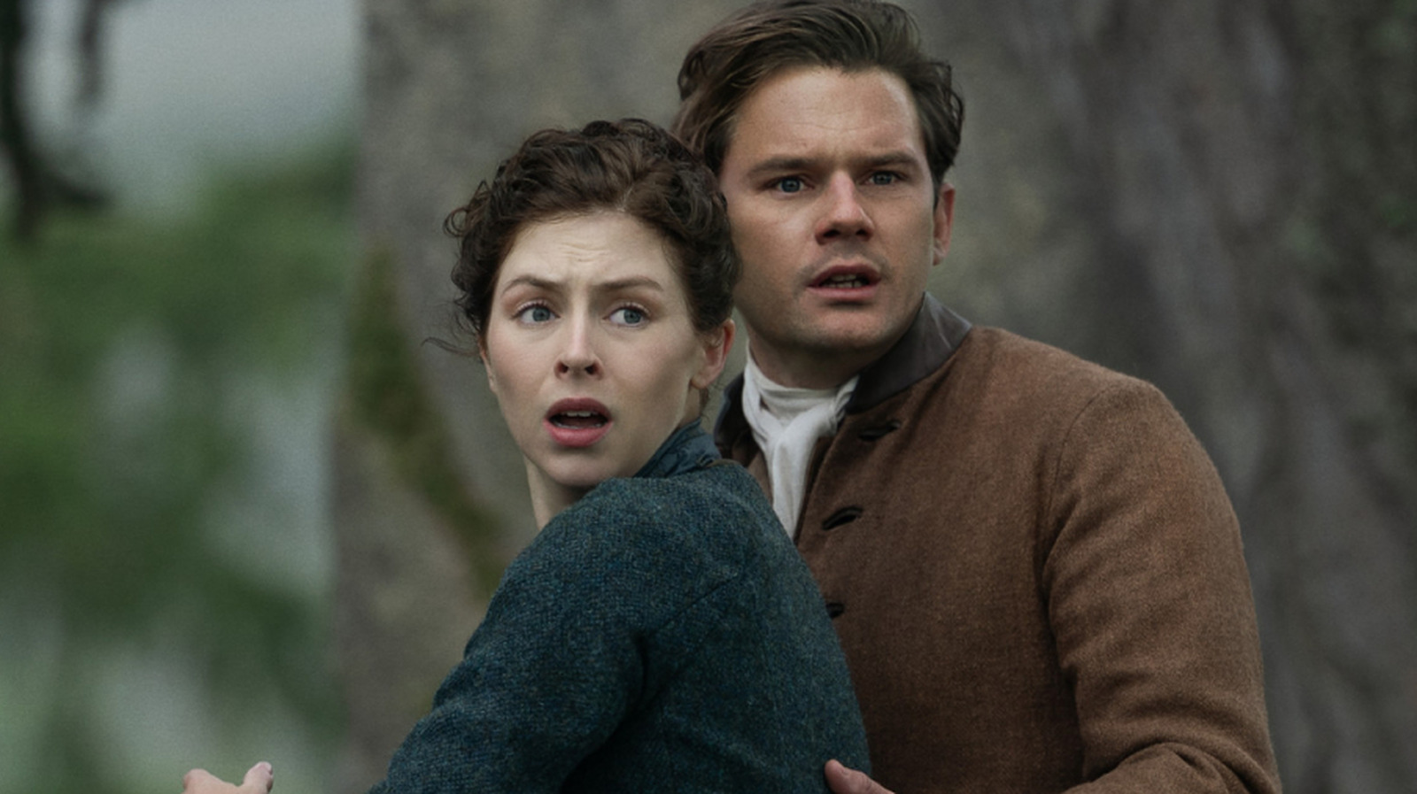 Depiction of the main characters in Outlander: Blood of My Blood