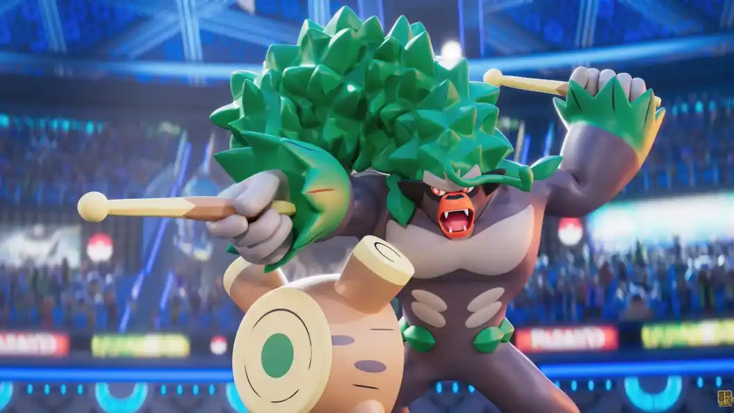 Rillaboom in a competitive Pokemon Champions battle scene
