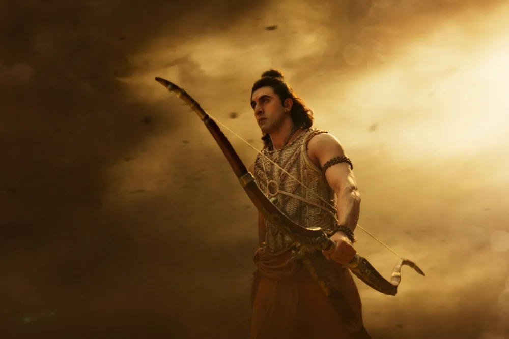 A promotional image for the film ‘Ramayana’ featuring its lead actors.