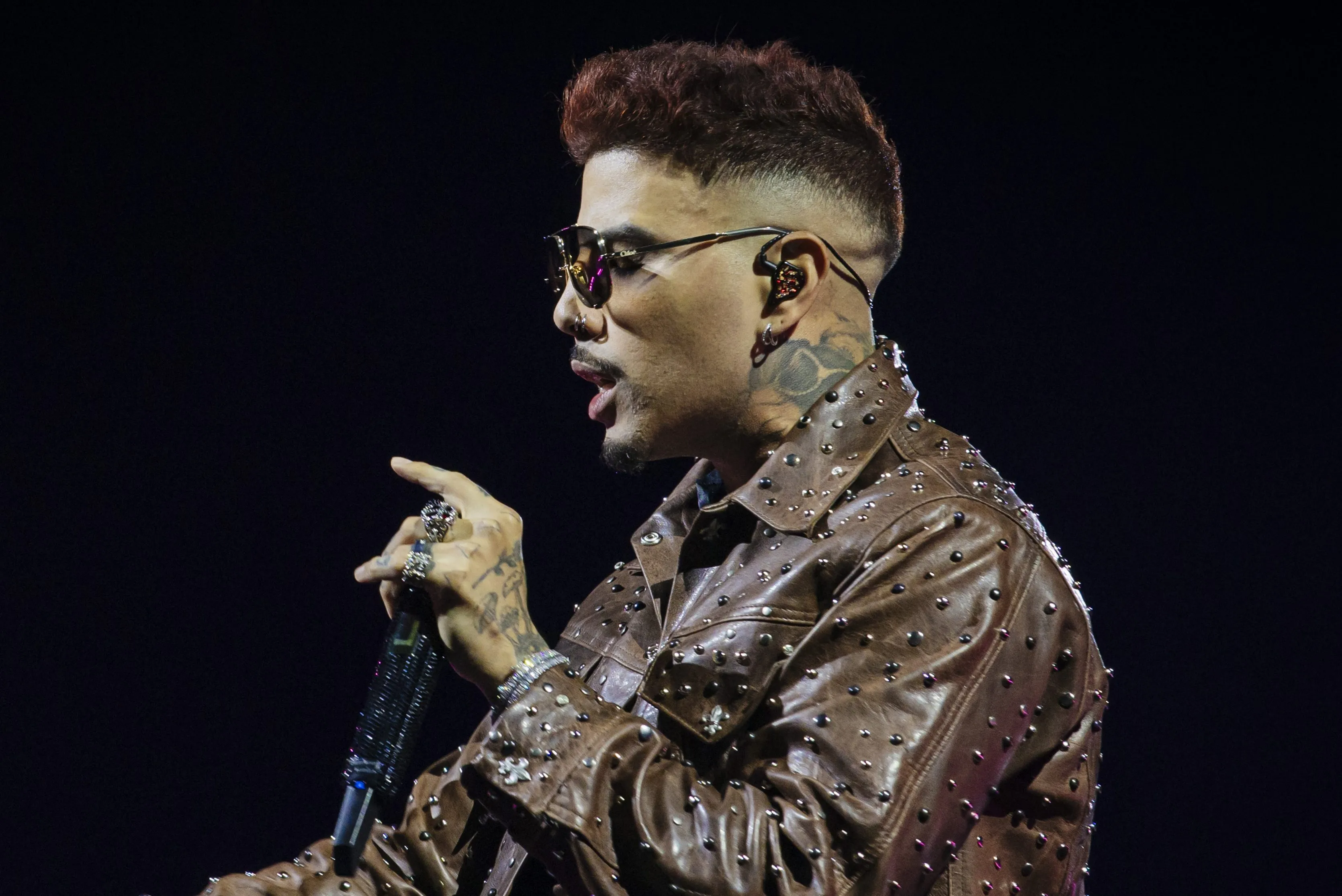Rauw Alejandro performing at Forest Hills Stadium