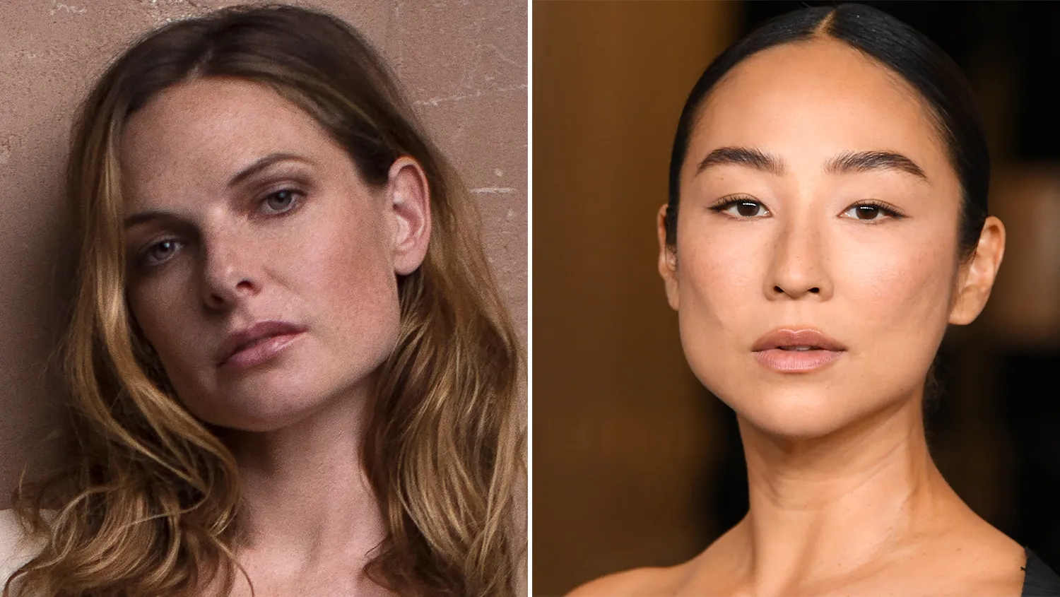 Rebecca Ferguson and Greta Lee in Honeymoon / Funeral