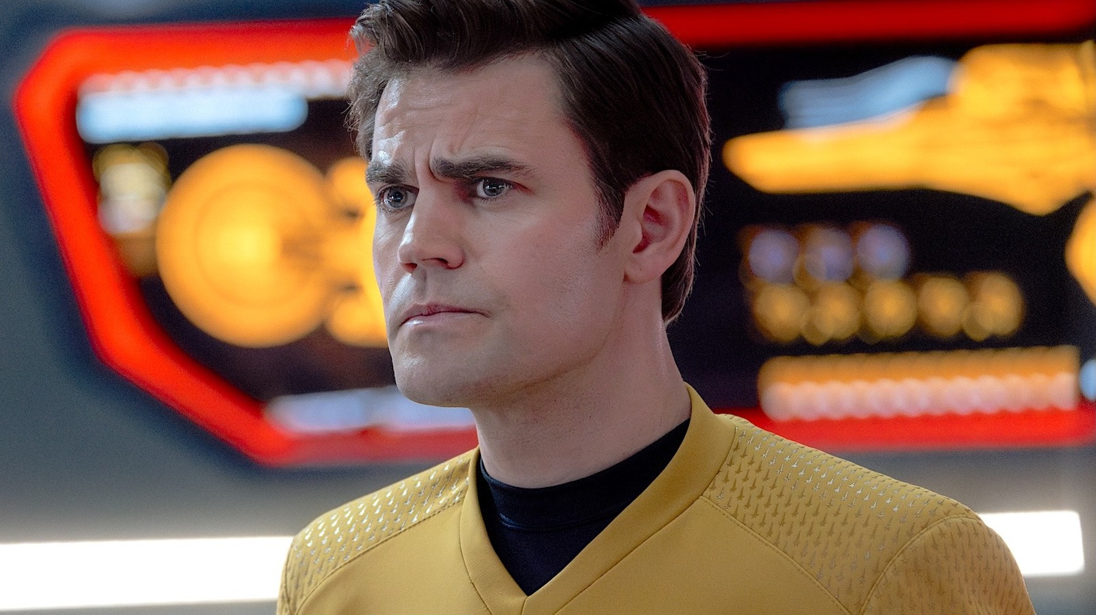 Paul Wesley portraying Kirk in Star Trek: Strange New Worlds