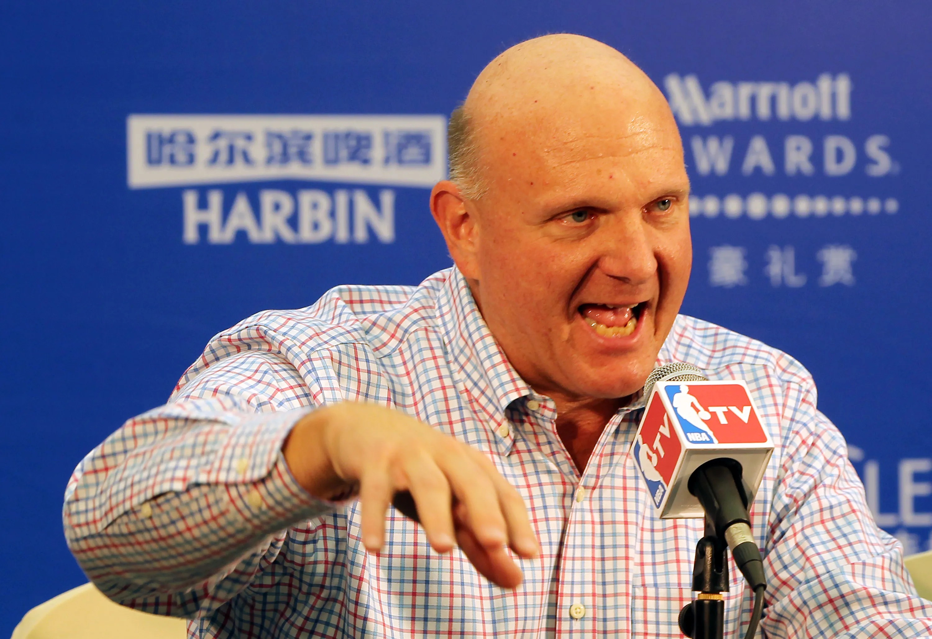 Steve Ballmer at an NBA game