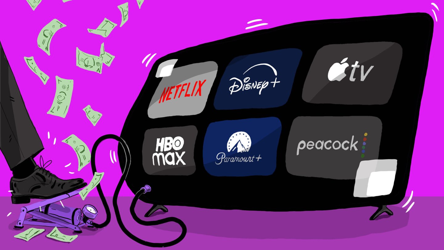 Graph showing increasing streaming subscription prices