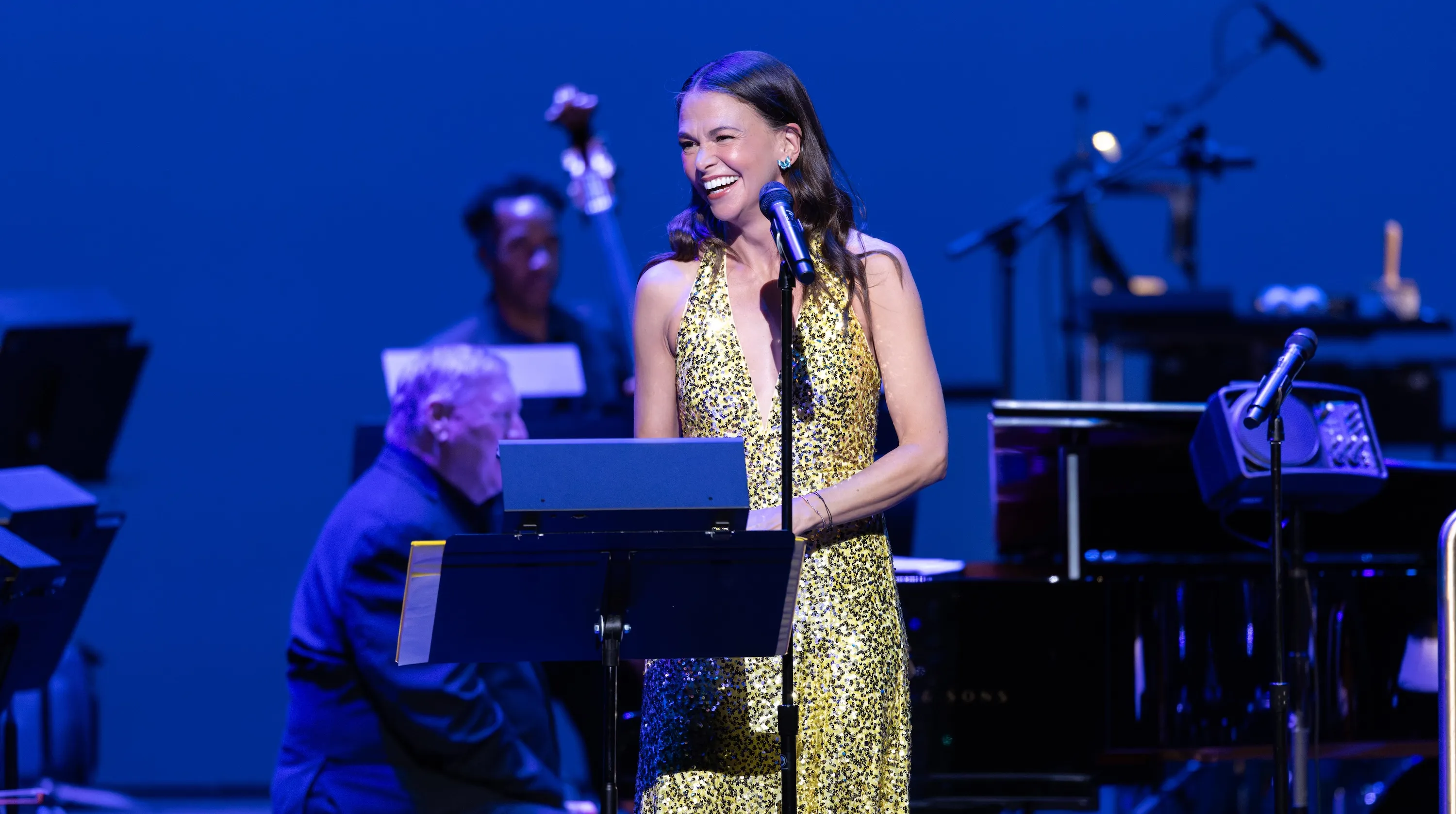 Sutton Foster performing at The Soraya with Hugh Jackman