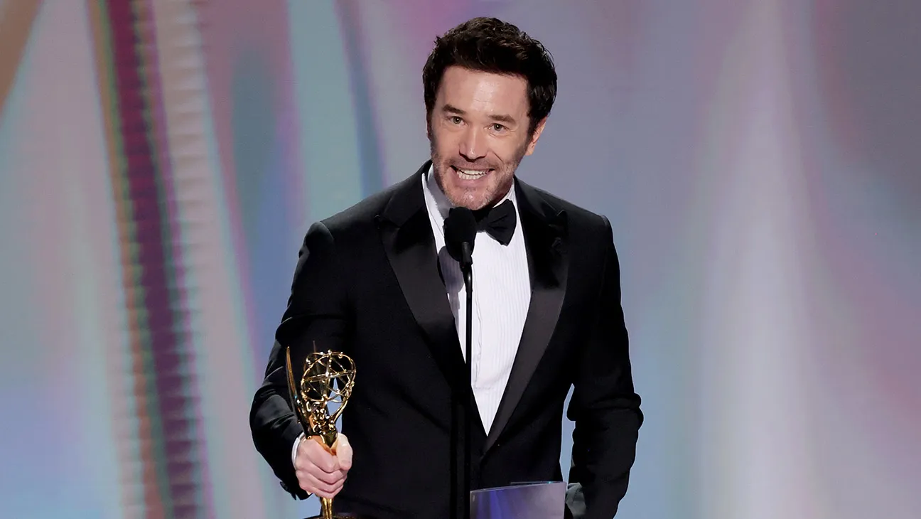 Tom Pelphrey Dedicates Emmy Win to Fiancée Kaley Cuoco news cover image