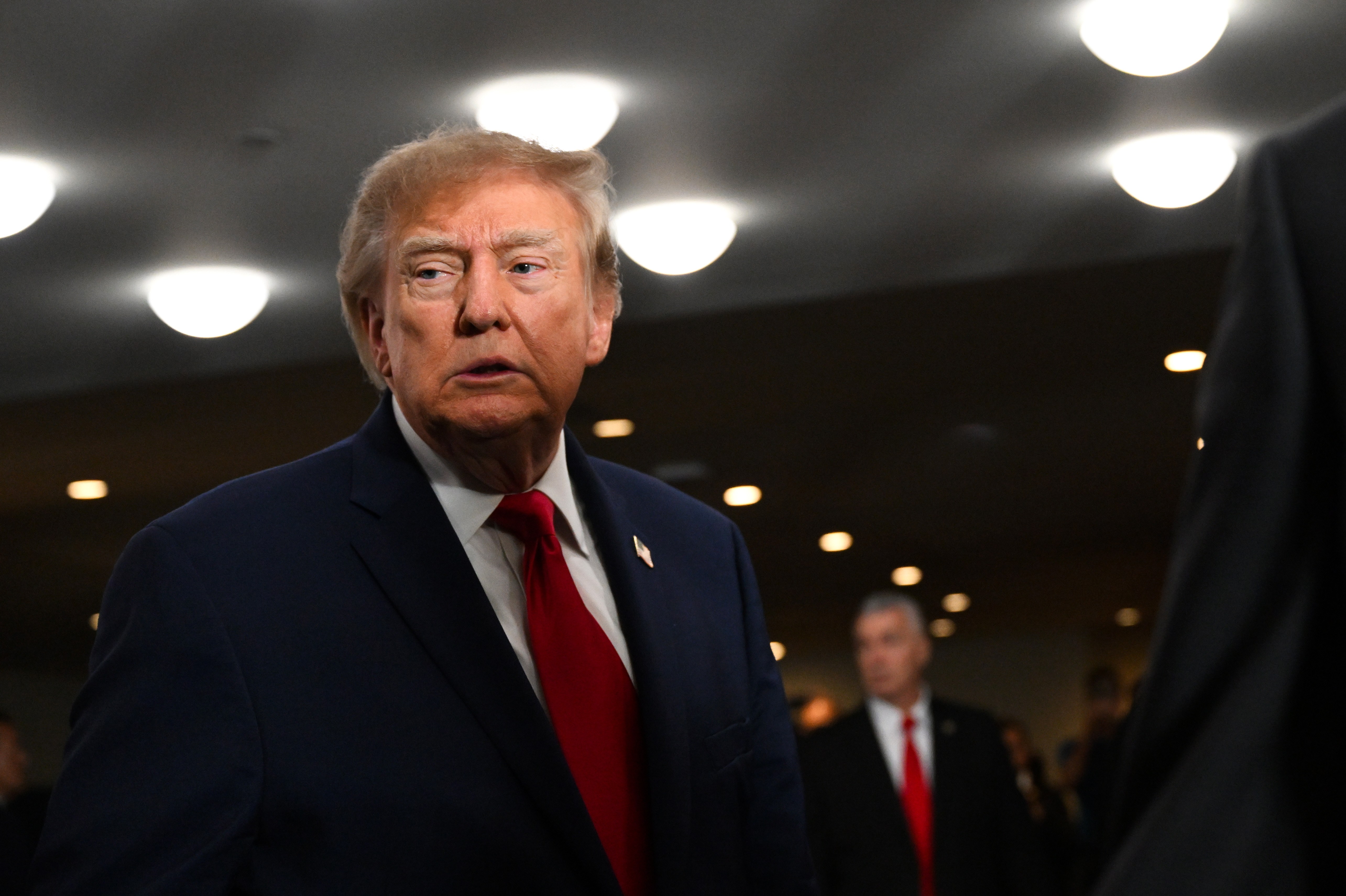 Trump Surprised by CNN's Kaitlan Collins at UN Despite White House Ban news cover image