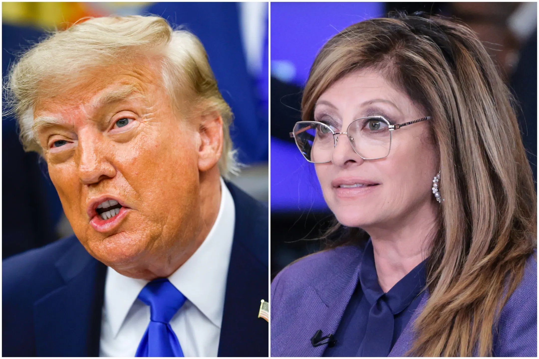 Donald Trump commenting on Maria Bartiromo's departure from Fox News